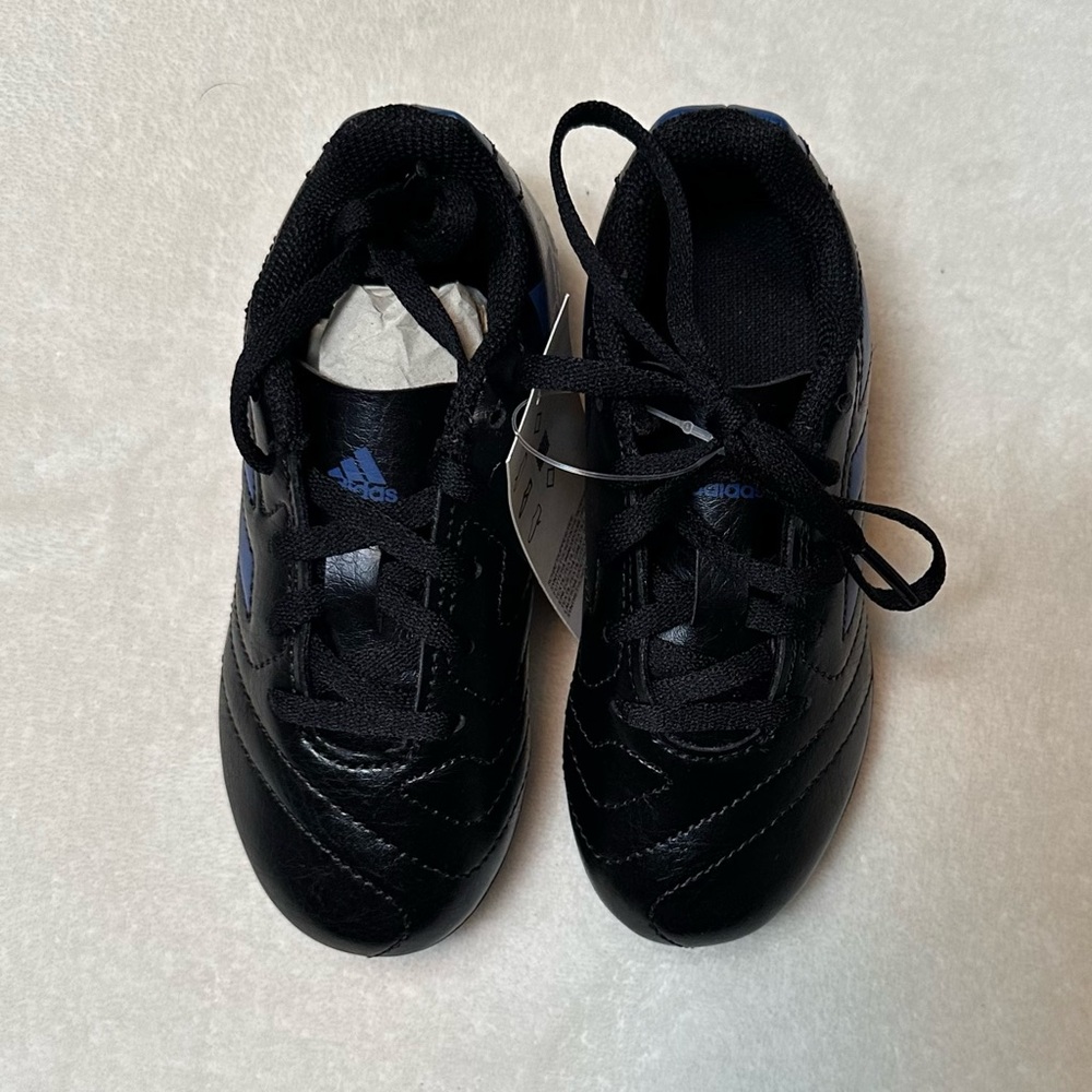 Adidas Goletti Kids Black and Blue Soccer Cleats